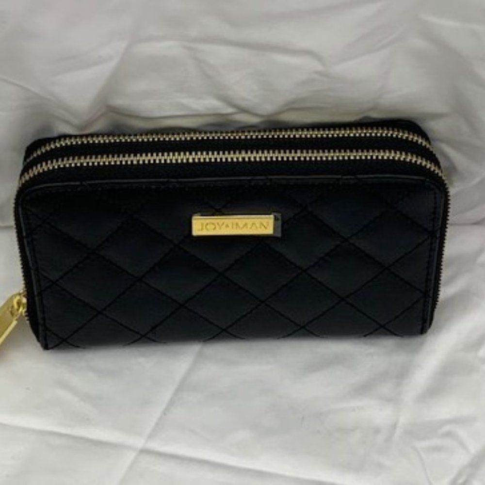 JOY & IMAN Diamond Quilted Leather Wallet